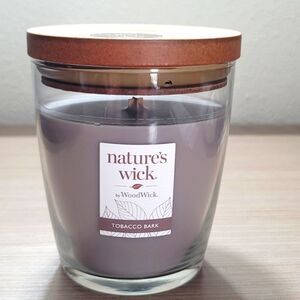 New 10oz Tobacco Bark- more Masculine smell Candle Nature's Wick by Wood…
